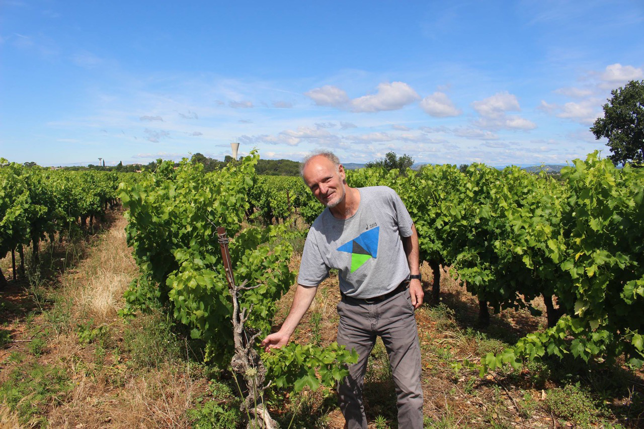 Jens Roemer i en sydfransk vinmark